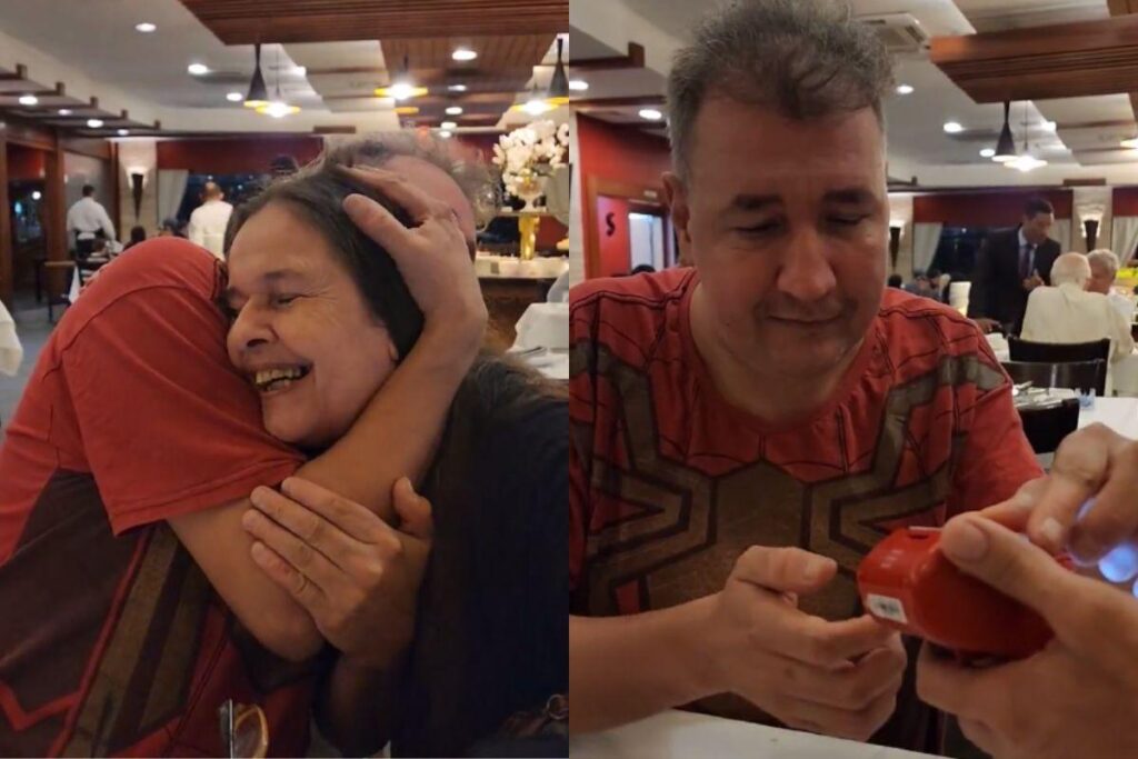 Fernanda, Gabriel a esquerda da foto e Fabio atrás dos dois