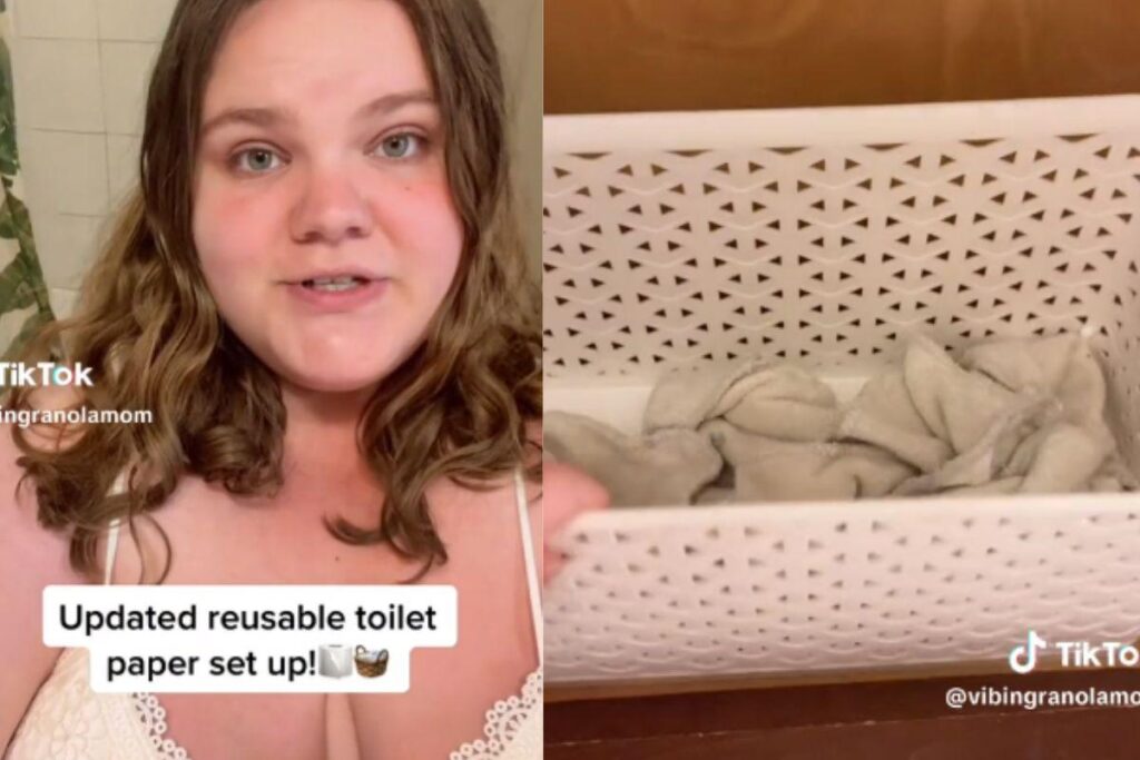 Ela disse que tem papéis higiênicos, mas utilizam às vezes