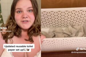 Ela disse que tem papéis higiênicos, mas utilizam às vezes