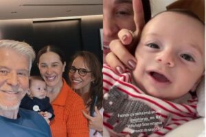 Filho de Claudia Raia recebe visita especial