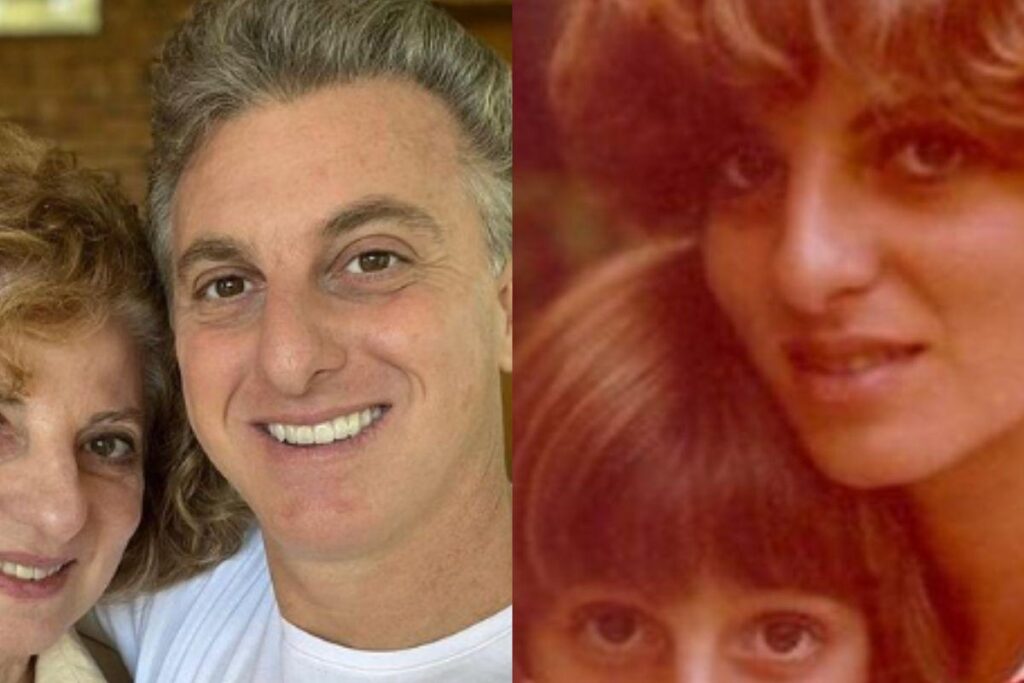 Luciano Huck ao lado da mãe