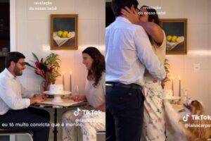 Eles descobriram que seria um menino