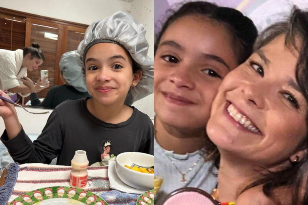 Samara Felippo com suas filhas