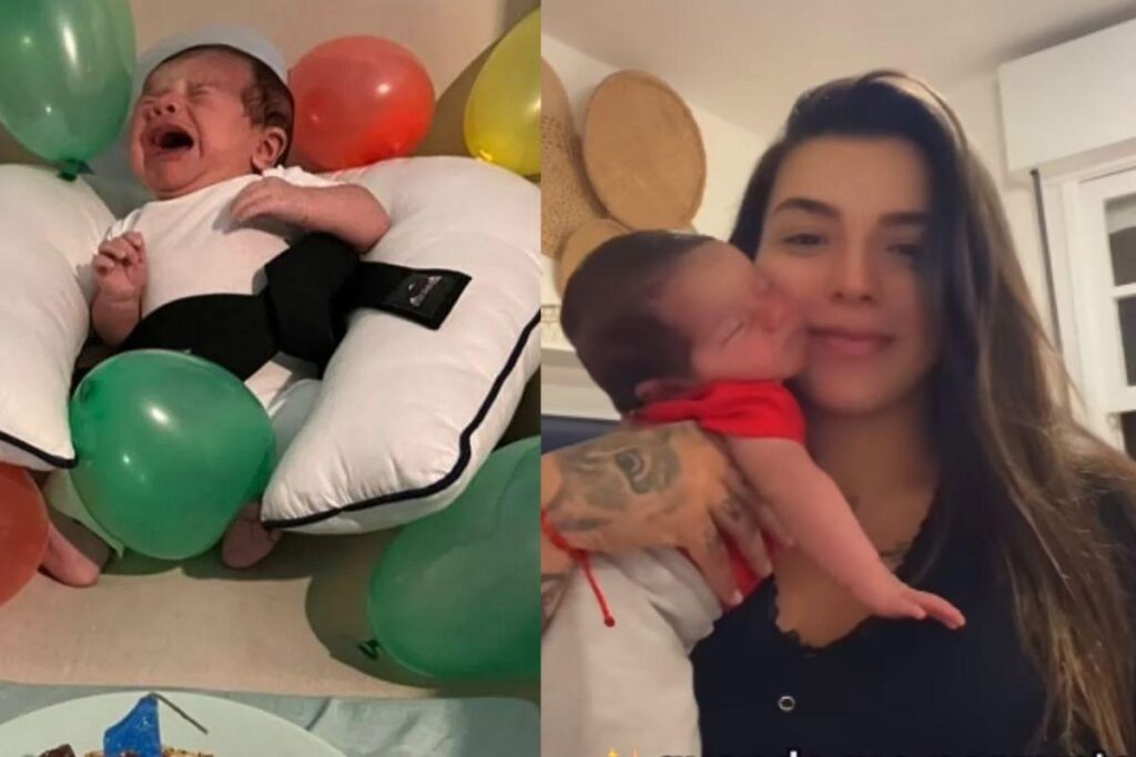 Petra Mattar mostra reação do filho em festa de aniversário