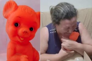 A mãe ficou emocionada com o gesto do filho