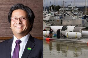 Shahzada Dawood estava com o filho no submarino