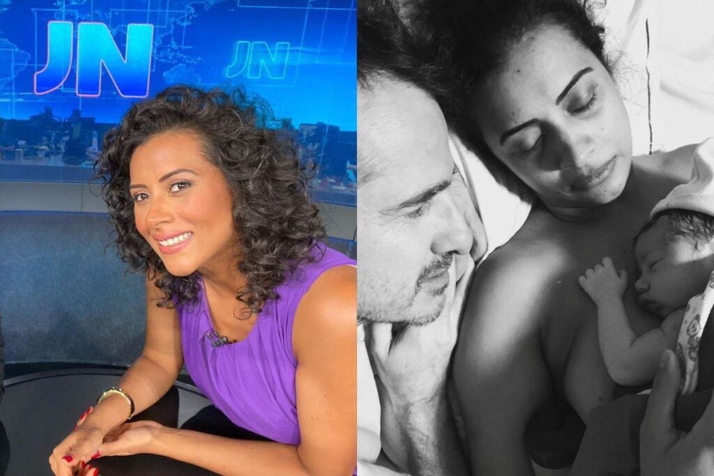 Aline Midlej deu à luz Celeste, sua primeira filha