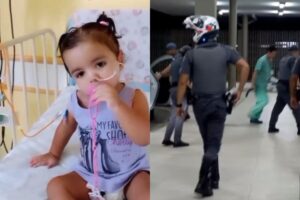 Bebê que recebeu coração transplantado