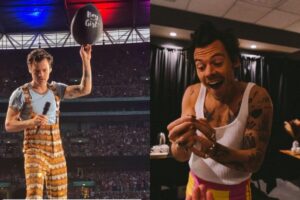 A multidão, assim como Harry, foi à loucura com a expectativa de descobrir o que havia dentro do balão