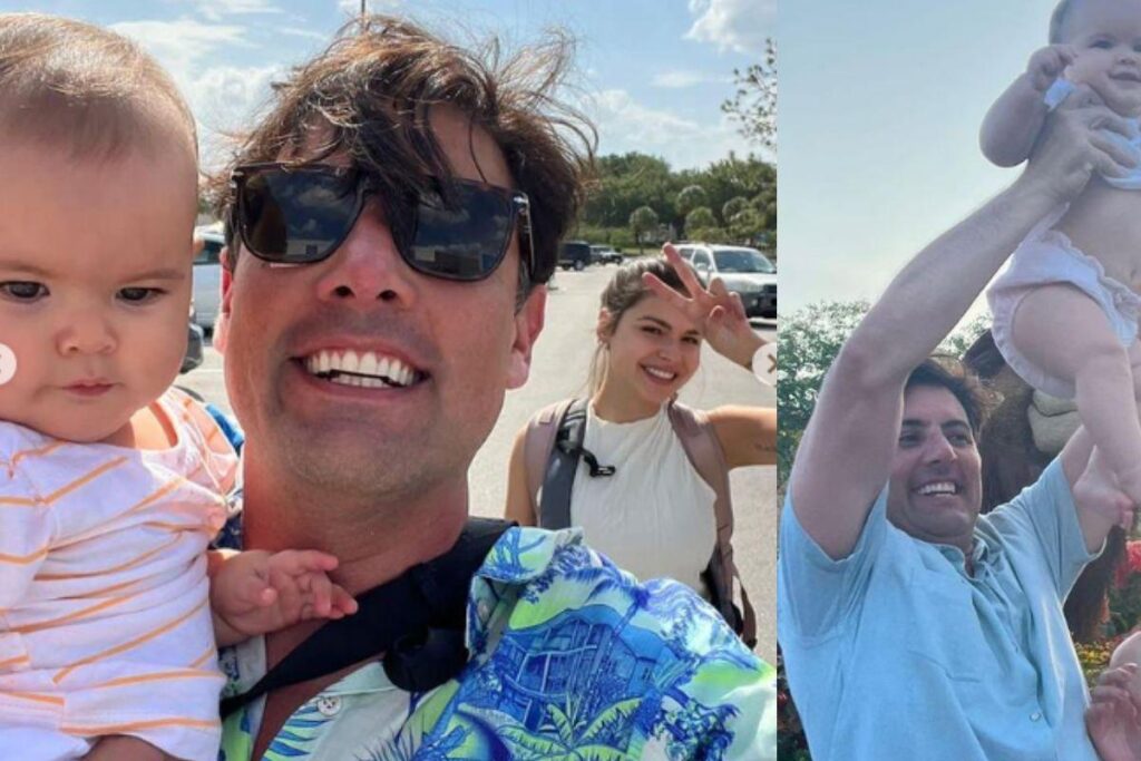 Bruno de Luca com a filha na Disney