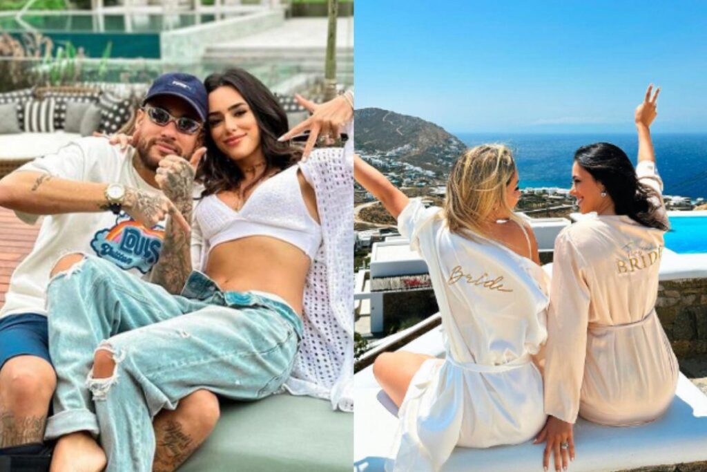 As amigas viajaram juntas para a Grécia