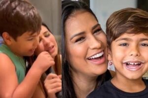 Filho de Simone Mendes aparece cantando e surpreende com talento