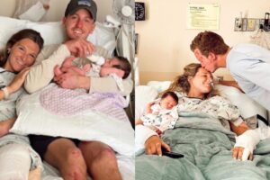 Grávida pula do 2º andar para fugir de incêndio, passa por parto de emergência e mostra recuperação