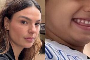 Isis Valverde aparece com o filho e fãs comentam semelhança