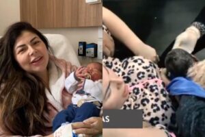 O bebê nasceu no elevador