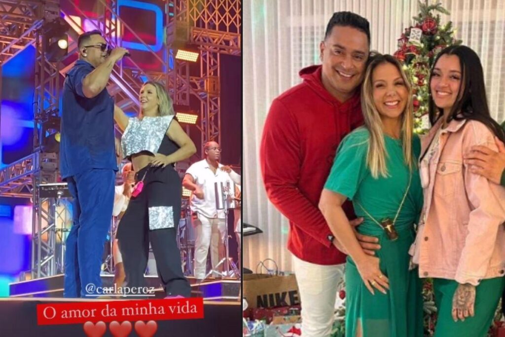 Xanddy recebe família em show