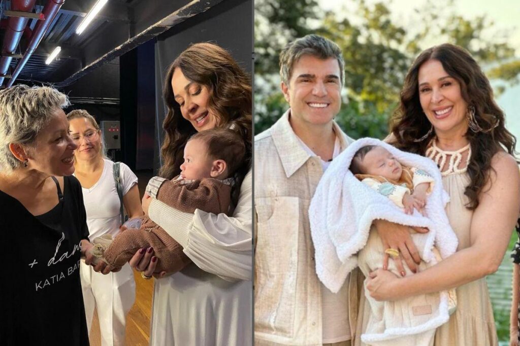 Claudia Raia leva filho para o teatro pela primeira vez