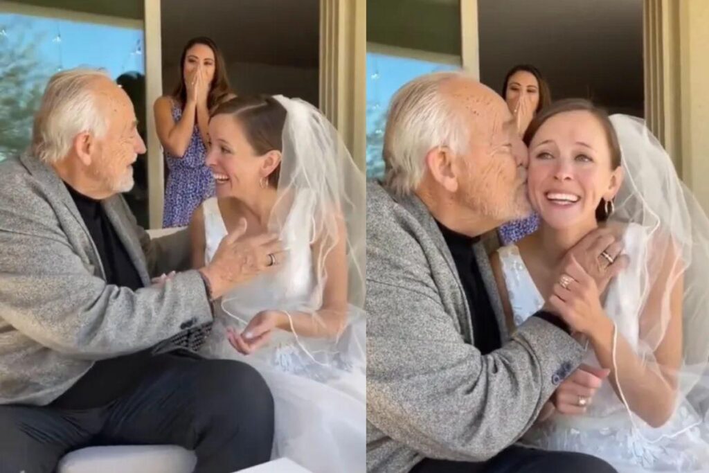 O pai reconheceu a filha