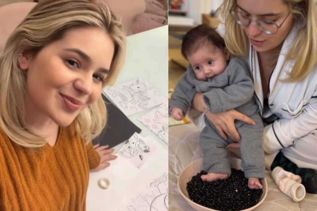 Viih tube ensina atividades caseiras para estimular bebê