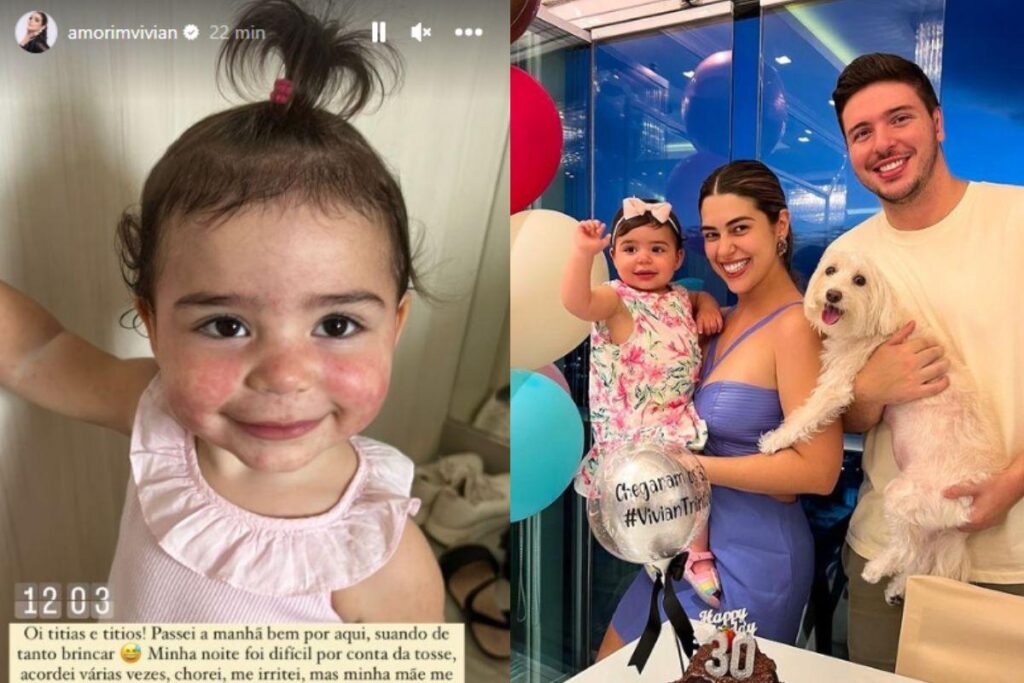 Em seu stories do Instagram, Vivian compartilha momentos de preocupação