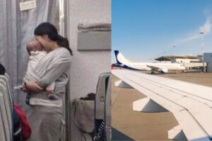 Durante um voo, uma das causas das lágrimas pode ser a pressão nos ouvidos dos pequenos