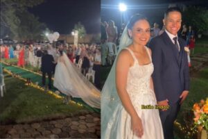 Noivos realizam sonho de casar com ajuda da família