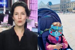 Cecília Malan e a filha estão passando férias em Paris