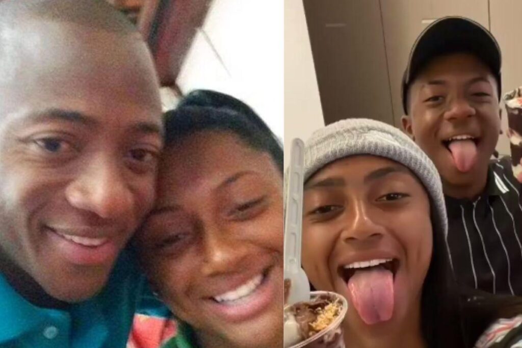 A família de Kerolin se reuniu para comemorar a conquista da jogadora