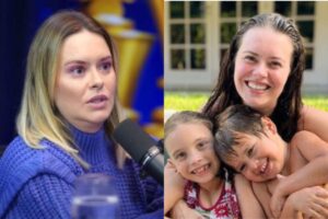 Mariana Bridi com os filhos