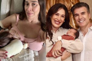 Claudia Raia leva filho no teatro pela primeira vez