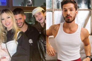 Ator está na na propriedade da família, em Goiás, para comemorar o aniversário do pai