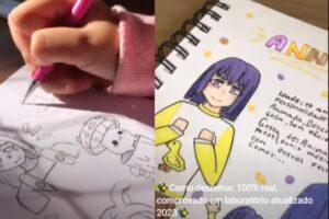Menina cria canal para mostrar desenhos para outras pessoas