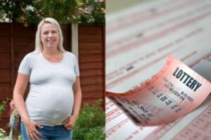 Sarah ganhou na loteria apenas dois dias antes de dar à luz