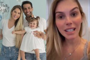 Bárbara apareceu ouvindo o coração dos gêmeos