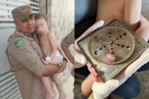 Caso aconteceu em Luziânia, no Entorno do Distrito Federal. Segundo a corporação, a criança tem 2 anos