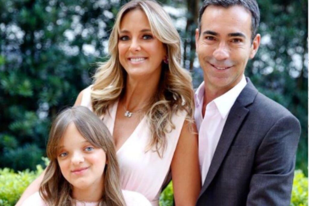 César Tralli mostra momento com a filha e com a enteada