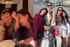 As filhas se divertiram com a cena