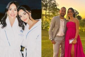 Bruna Biancardi comemora aniversário da irmã