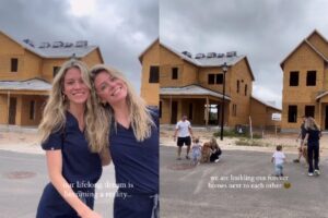 Irmãs gêmes fazem casas juntas