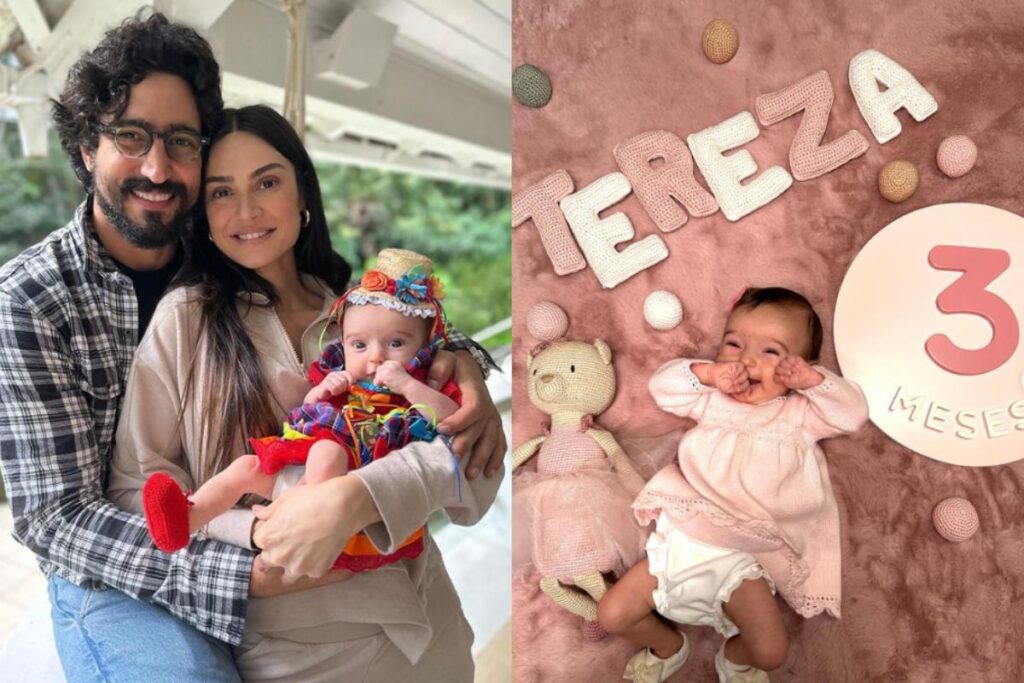 Thaila Ayala fez questão de comemorar o terceiro mês de vida da filha após a cirurgia