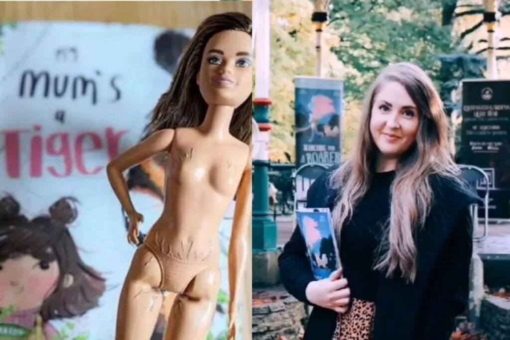 Mãe pinta estrias em barbie da filha