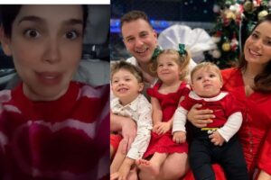 Sabrina Petraglia comemora aniversário com filhos e marido