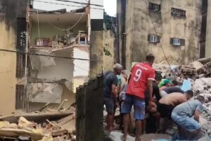 O desabamento aconteceu em Recife
