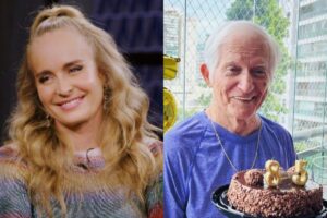 Angélica homenageia pai