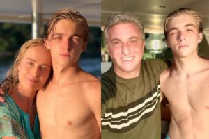 Joaquim Huck esteve presente no desfile da marca de Marina Ruy Barbosa, a Ginger