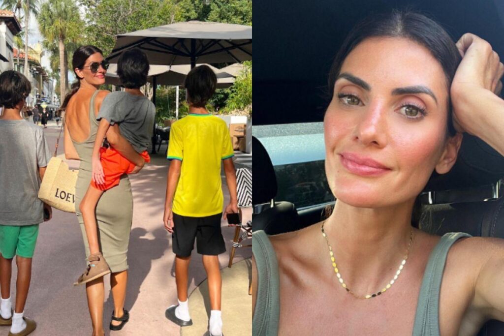 Isabella Fiorentino explica o motivo de não mostrar o rosto do filhos