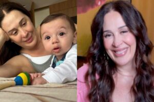 A atriz está viajando com os três filhos para uma ilha na Espanha