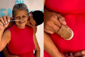 Idosa faz chá revelação com namorado de 21 anos