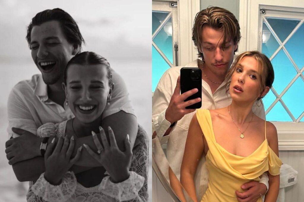 Millie Bobby Brown e o noivo, filho do músico Jon Bon Jovi