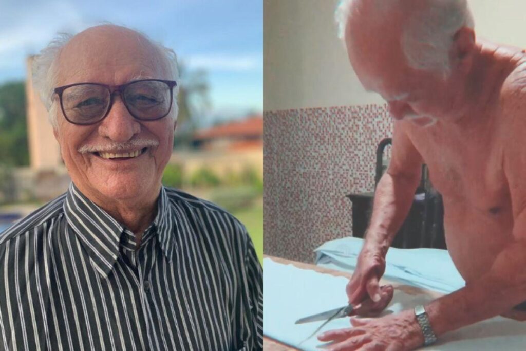 Ele superou a depressão com a costura